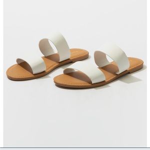 Double Strap Sandals Pink White